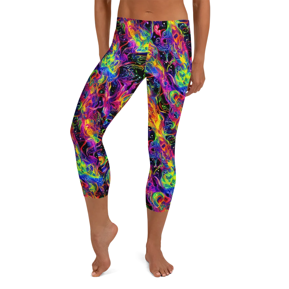 Hypercolor Dreamscape on Capri Leggings — Front