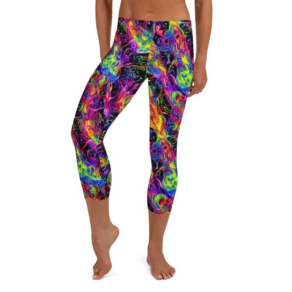 Hypercolor Dreamscape on Capri Leggings — Front