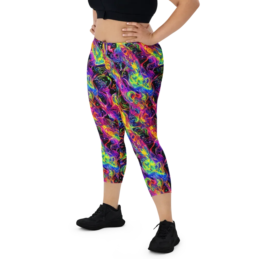 Hypercolor Dreamscape on Capri Leggings — Front