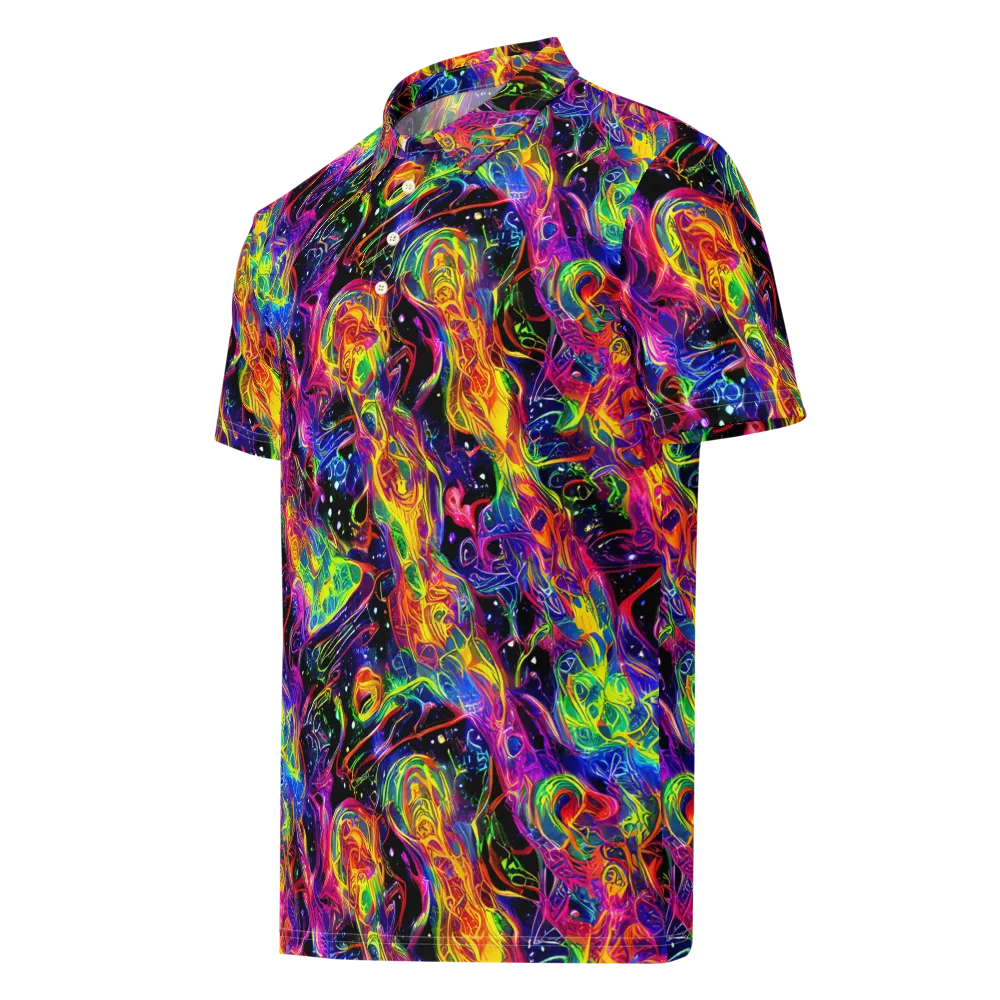 Hypercolor Dreamscape on Men's Slim Fit Polo Shirt — Left Front