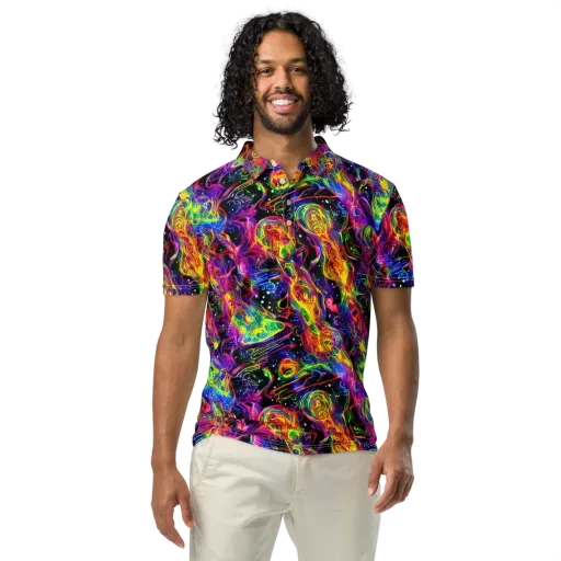 Hypercolor Dreamscape on a Men's Slim Fit Polo Shirt