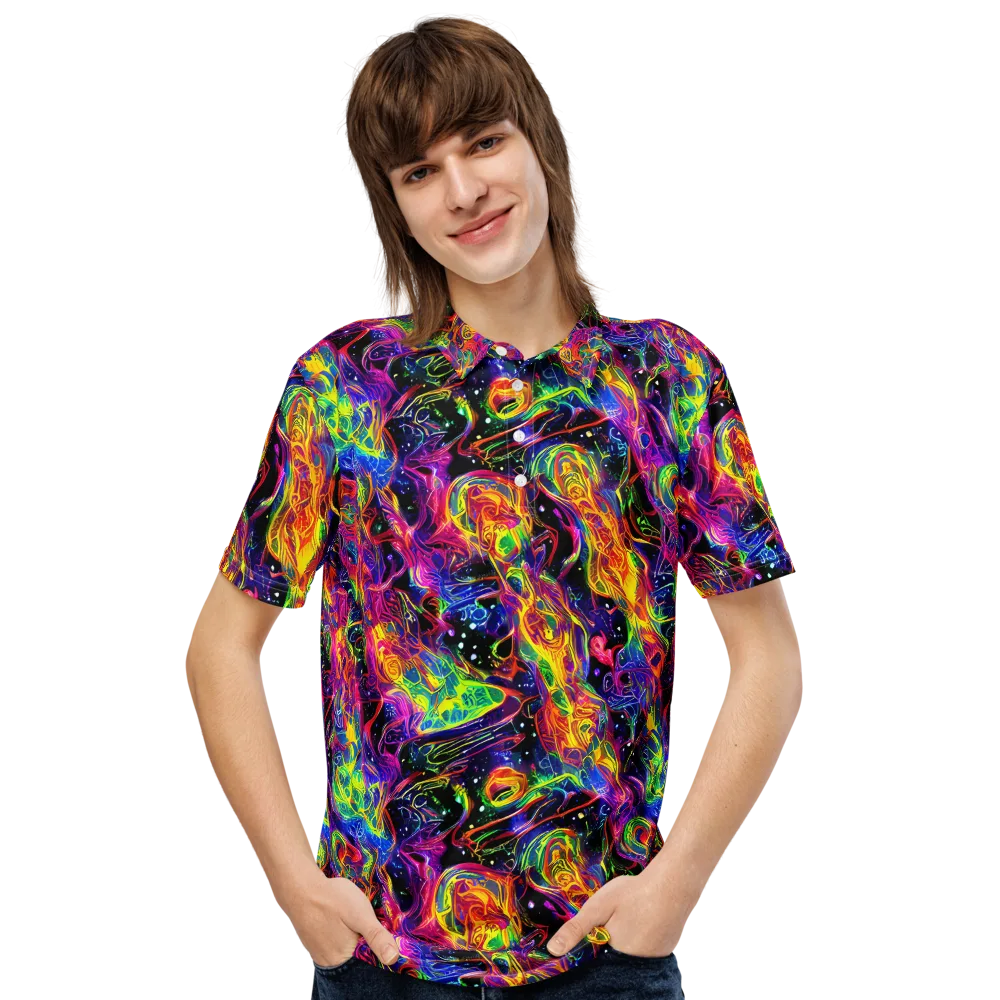 Hypercolor Dreamscape on Men's Slim Fit Polo Shirt — Front