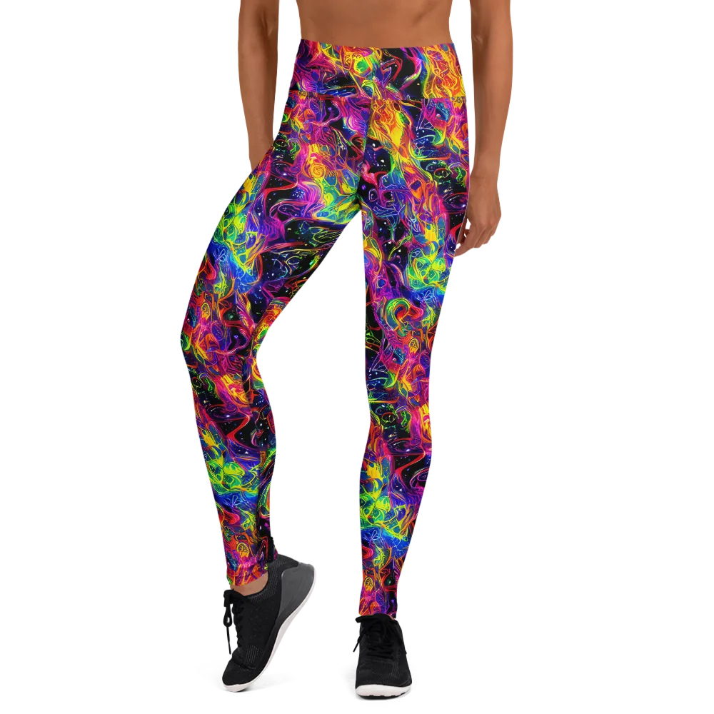Hypercolor Dreamscape on Yoga Leggings — Front