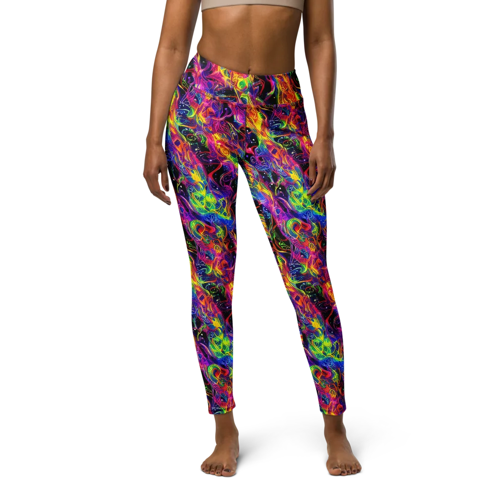 Hypercolor Dreamscape on Yoga Leggings — Front