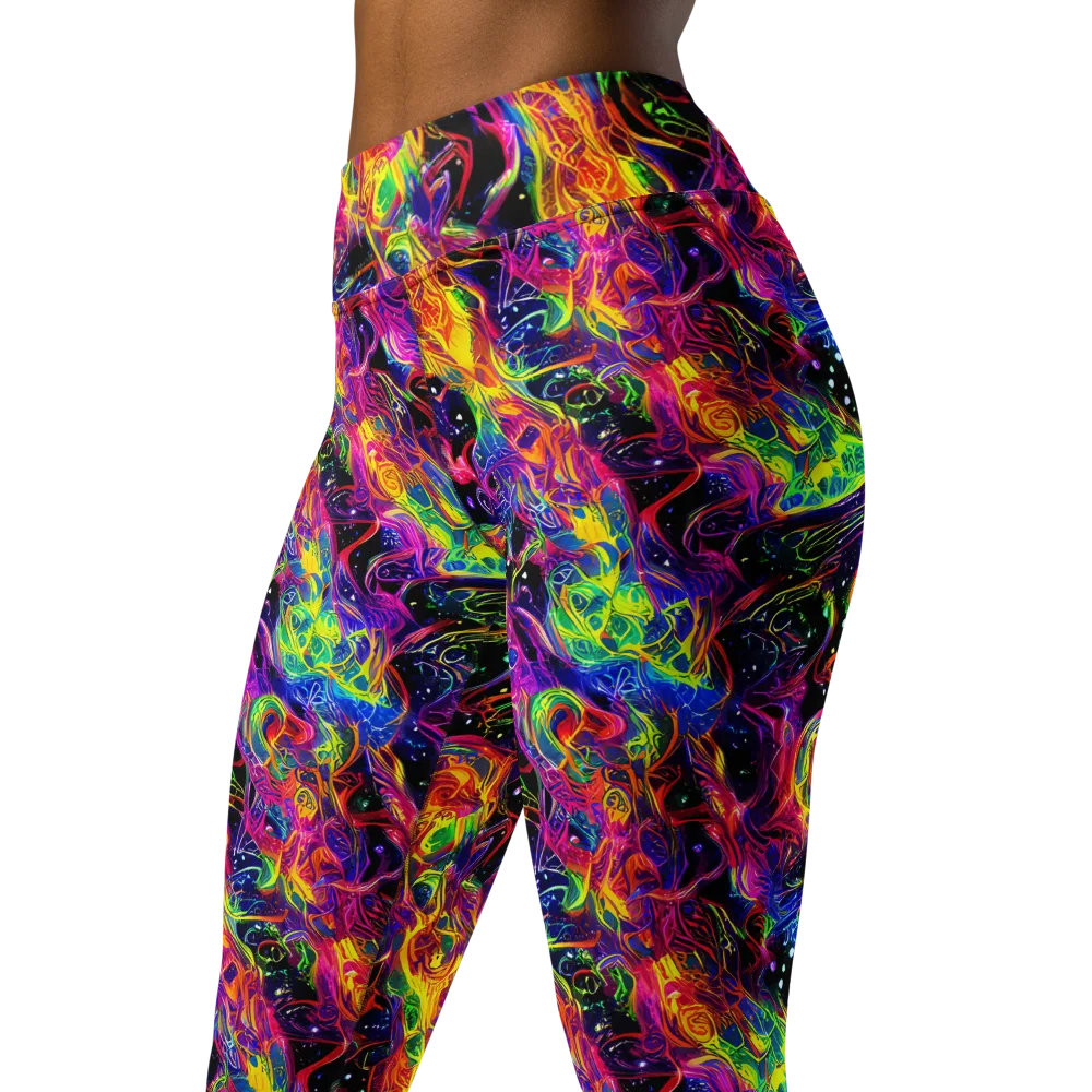Hypercolor Dreamscape on Yoga Leggings — Left Front