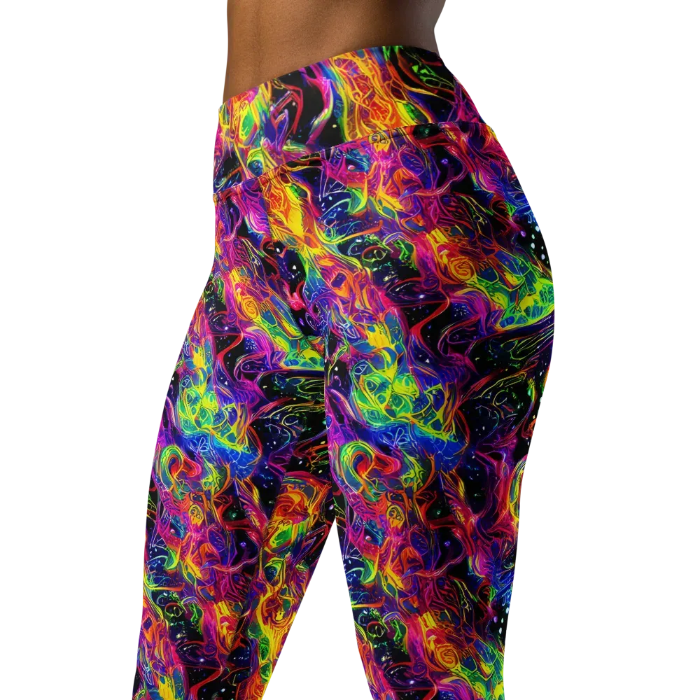 Hypercolor Dreamscape on Yoga Leggings — Left Front