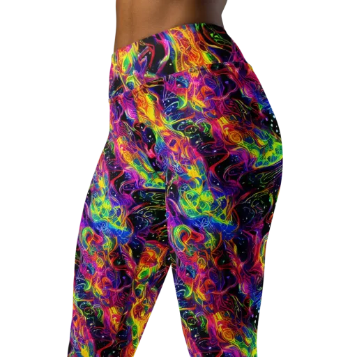 Hypercolor Dreamscape on a Yoga Leggings