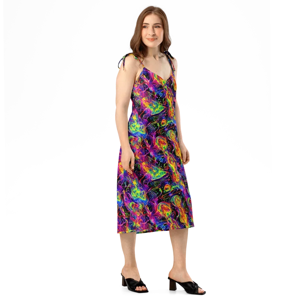 Hypercolor Dreamscape on Slip Dress — Right Front