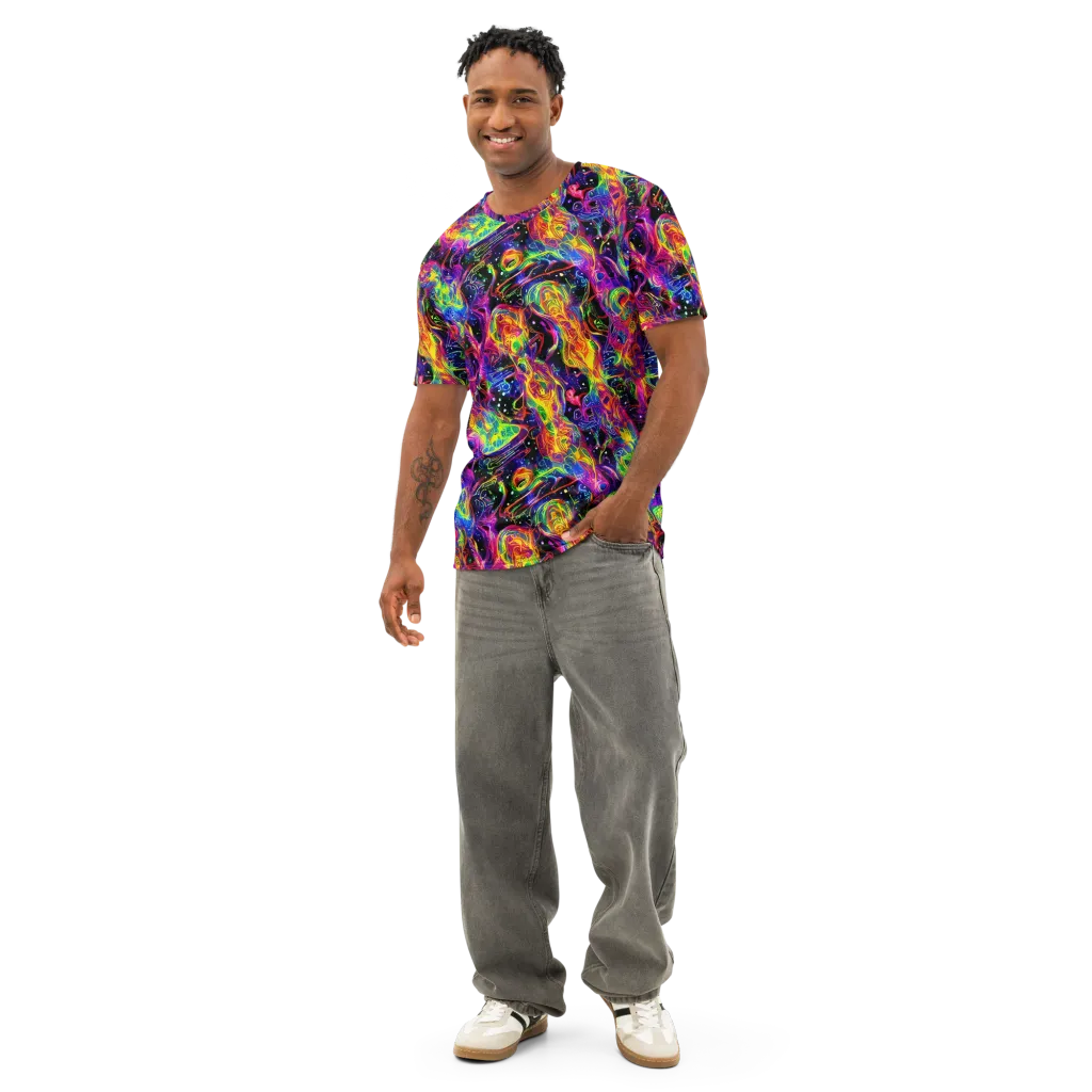 Hypercolor Dreamscape on Men's Cotton Crew Neck T-Shirt — Front