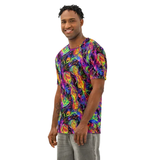 Hypercolor Dreamscape on a Men's Cotton Crew Neck T-Shirt