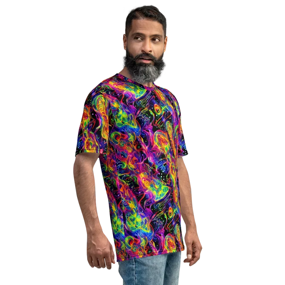 Hypercolor Dreamscape on Men's Crew Neck T-Shirt — Right