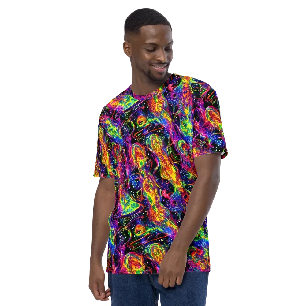 Hypercolor Dreamscape on Men's Crew Neck T-Shirt — Left