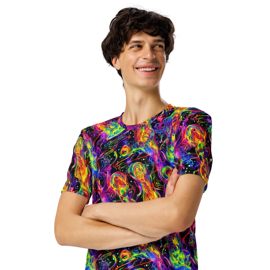 Hypercolor Dreamscape on Men's Crew Neck T-Shirt — Left Front