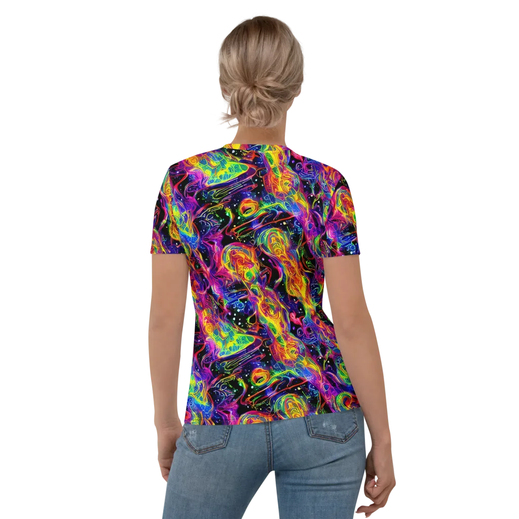 Hypercolor Dreamscape on Women's Crew Neck T-Shirt — Back