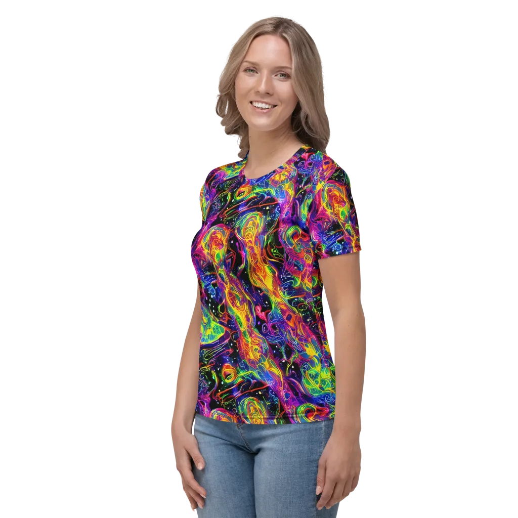 Hypercolor Dreamscape on Women's Crew Neck T-Shirt — Left