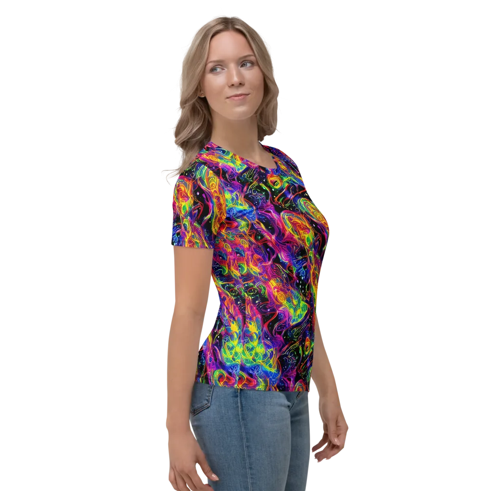 Hypercolor Dreamscape on Women's Crew Neck T-Shirt — Right