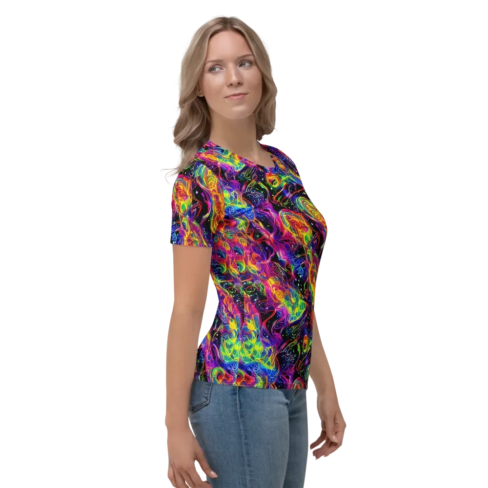 Hypercolor Dreamscape on Women's Crew Neck T-Shirt — Right
