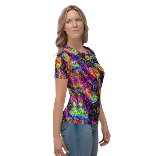 Hypercolor Dreamscape on a Women's Crew Neck T-Shirt
