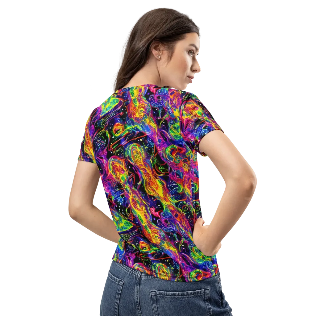 Hypercolor Dreamscape on Women's Crew Neck T-Shirt — Back