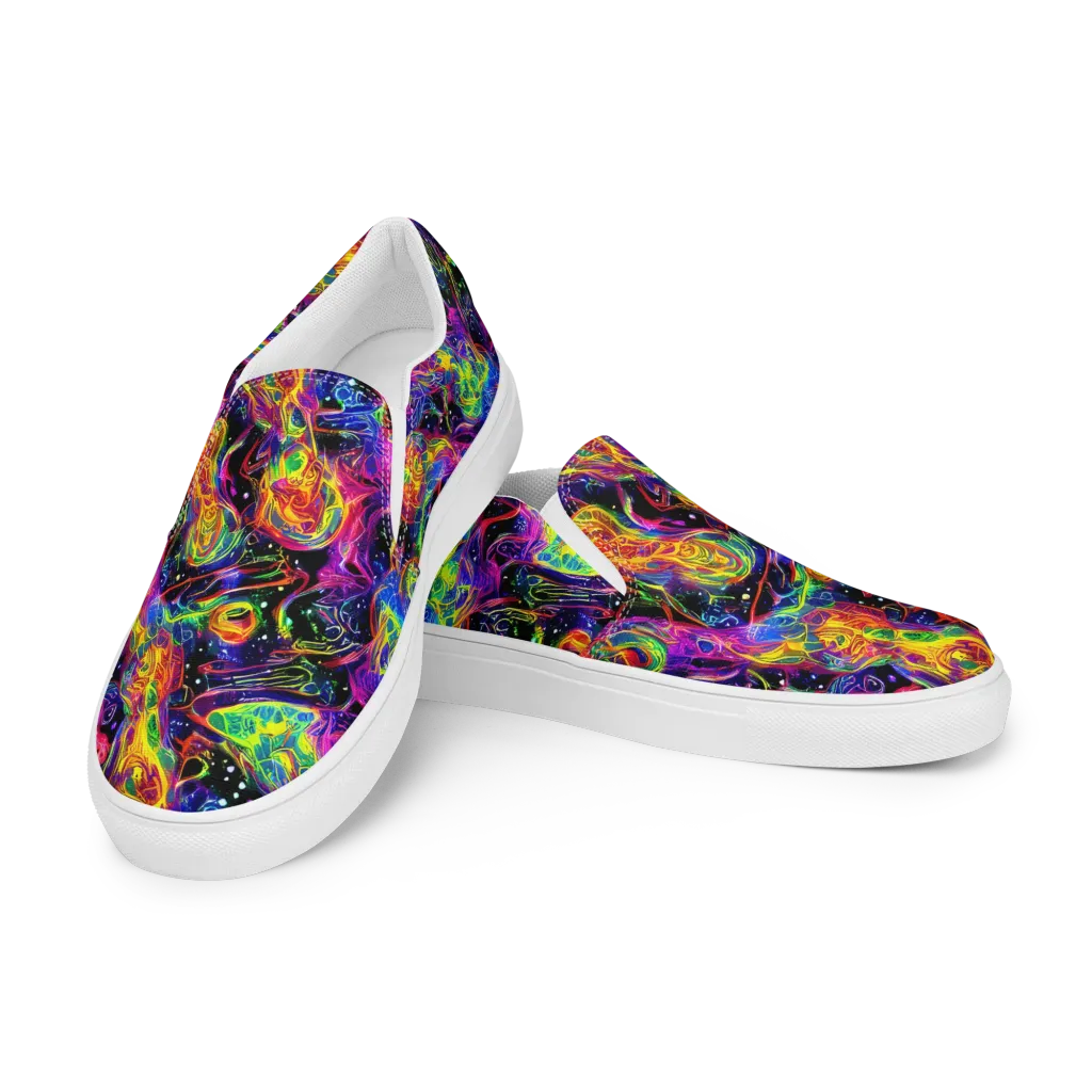 Hypercolor Dreamscape on Men's Slip-On Canvas Shoes — Left Front