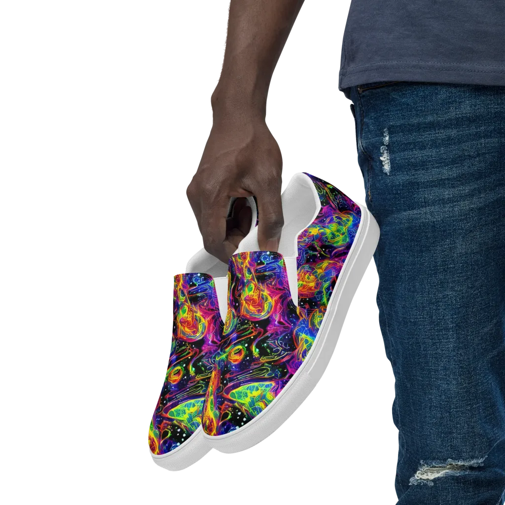 Hypercolor Dreamscape on Men's Slip-On Canvas Shoes — Left Front