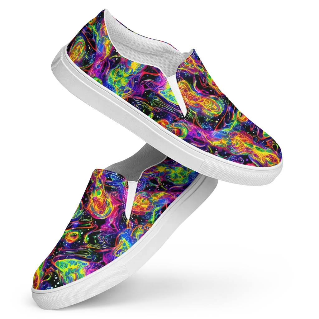 Hypercolor Dreamscape on Women's Slip-On Canvas Shoes — Front