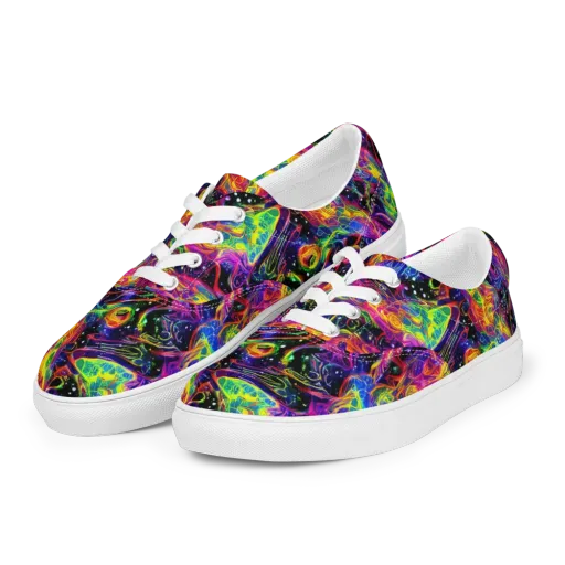 Hypercolor Dreamscape on a Men's Lace-Up Canvas Shoes