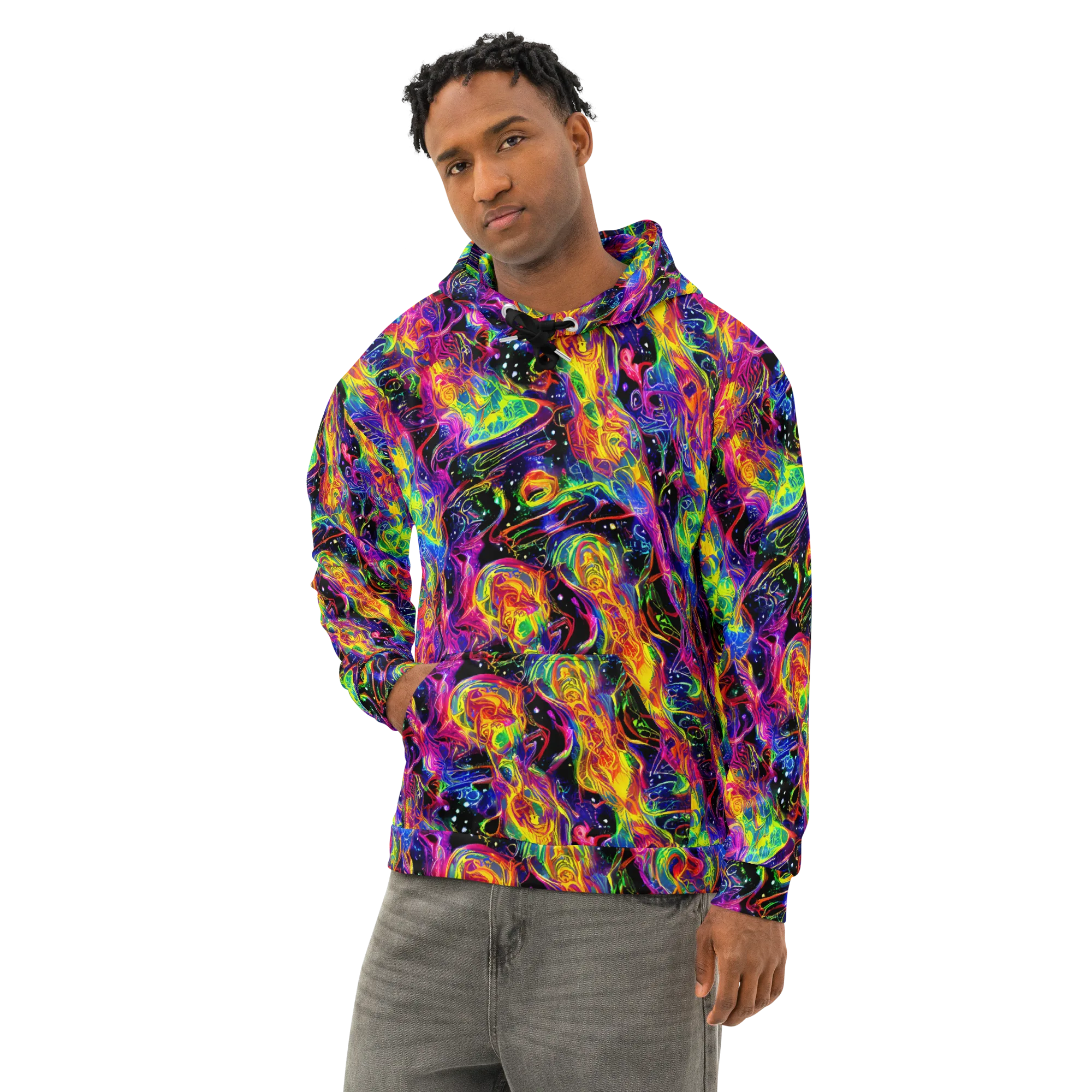 Hypercolor Dreamscape on Cotton Hoodie — Left Front