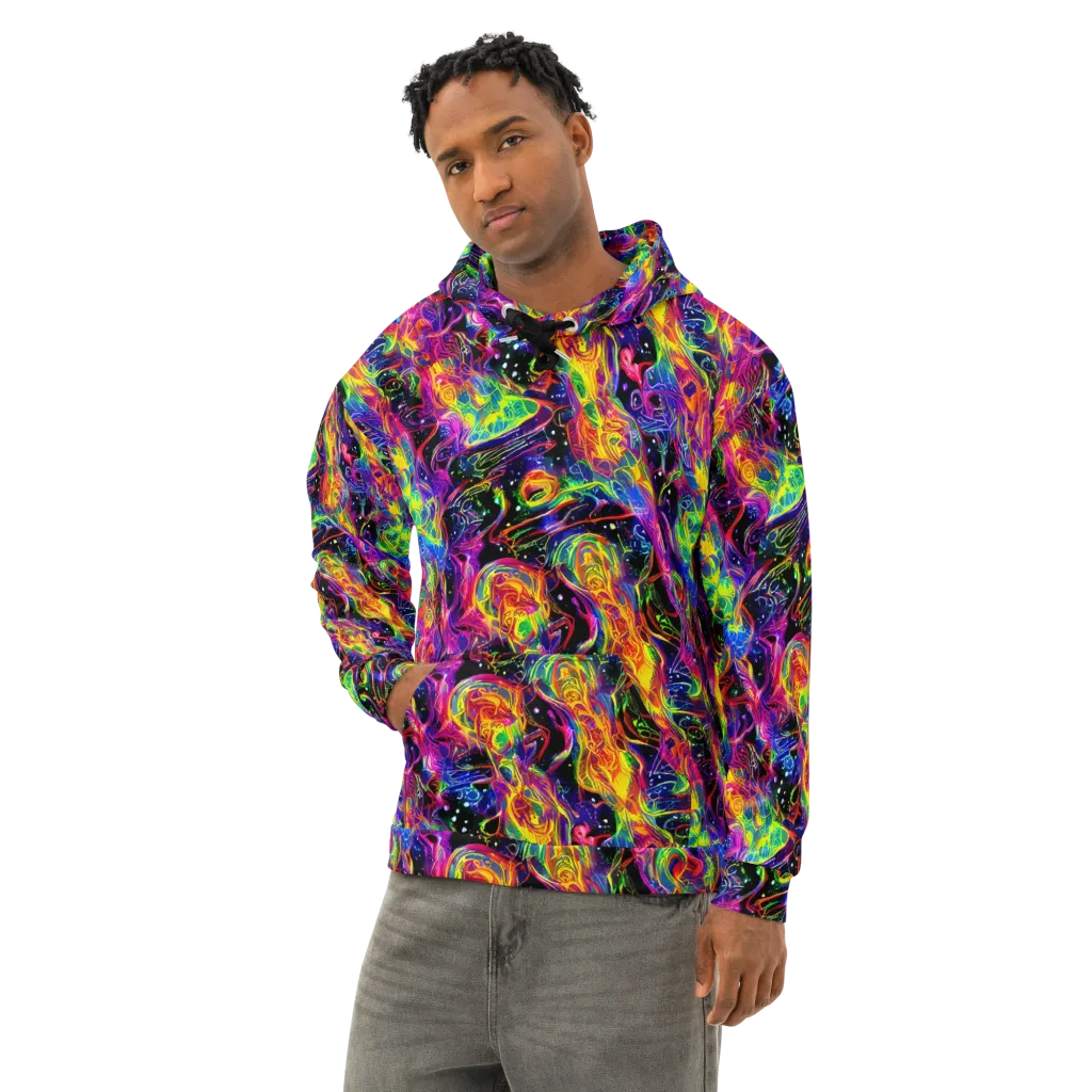 Hypercolor Dreamscape on Cotton Hoodie — Left Front