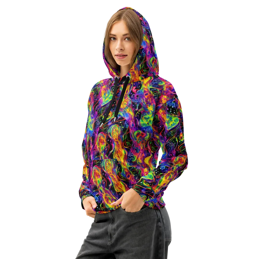 Hypercolor Dreamscape on Cotton Hoodie — Left Front
