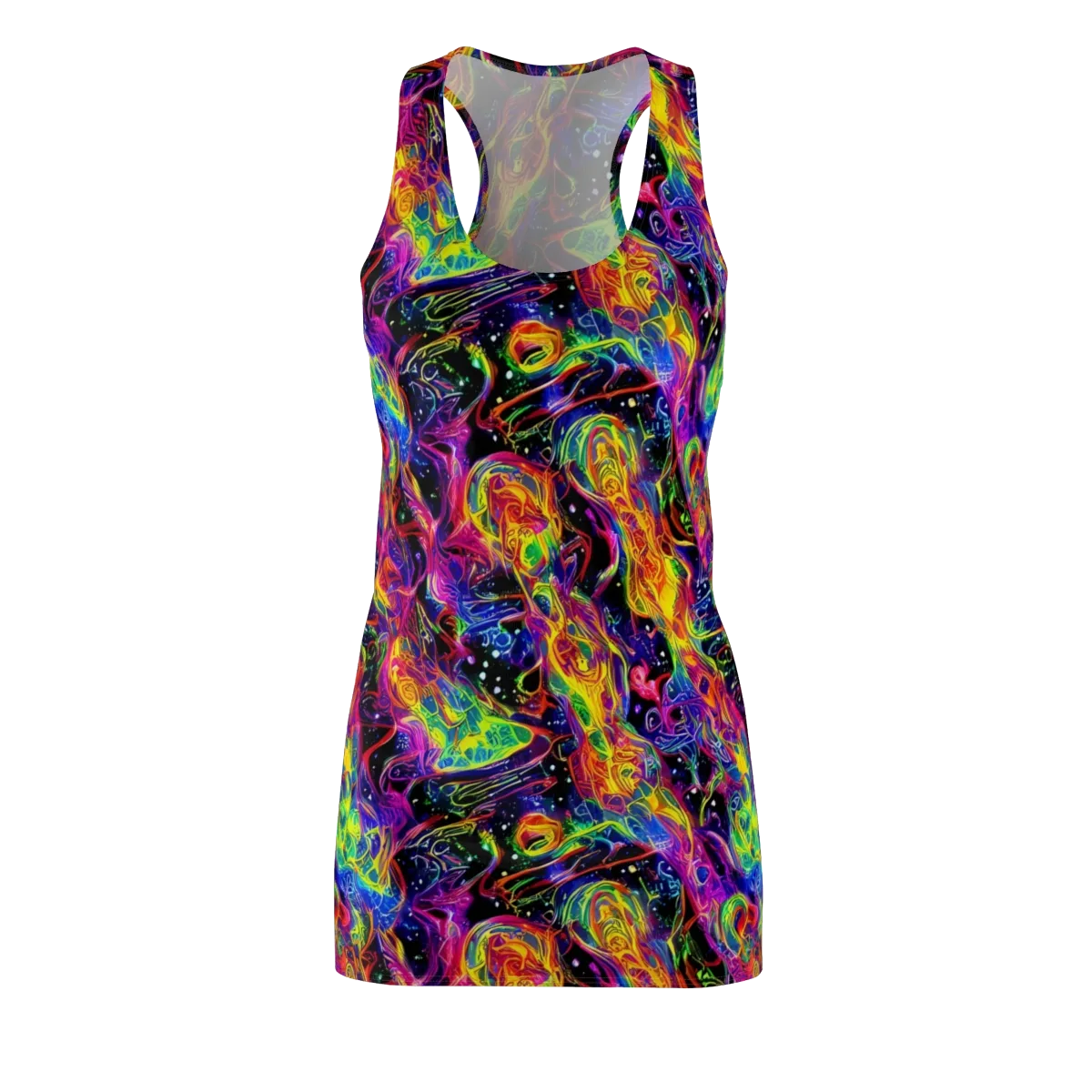 Hypercolor Dreamscape on Racerback Dress — Front