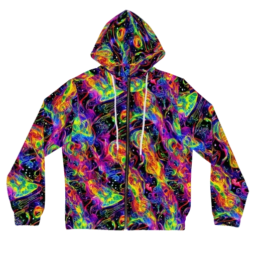 Hypercolor Dreamscape on a Women's Full-Zip Hoodie