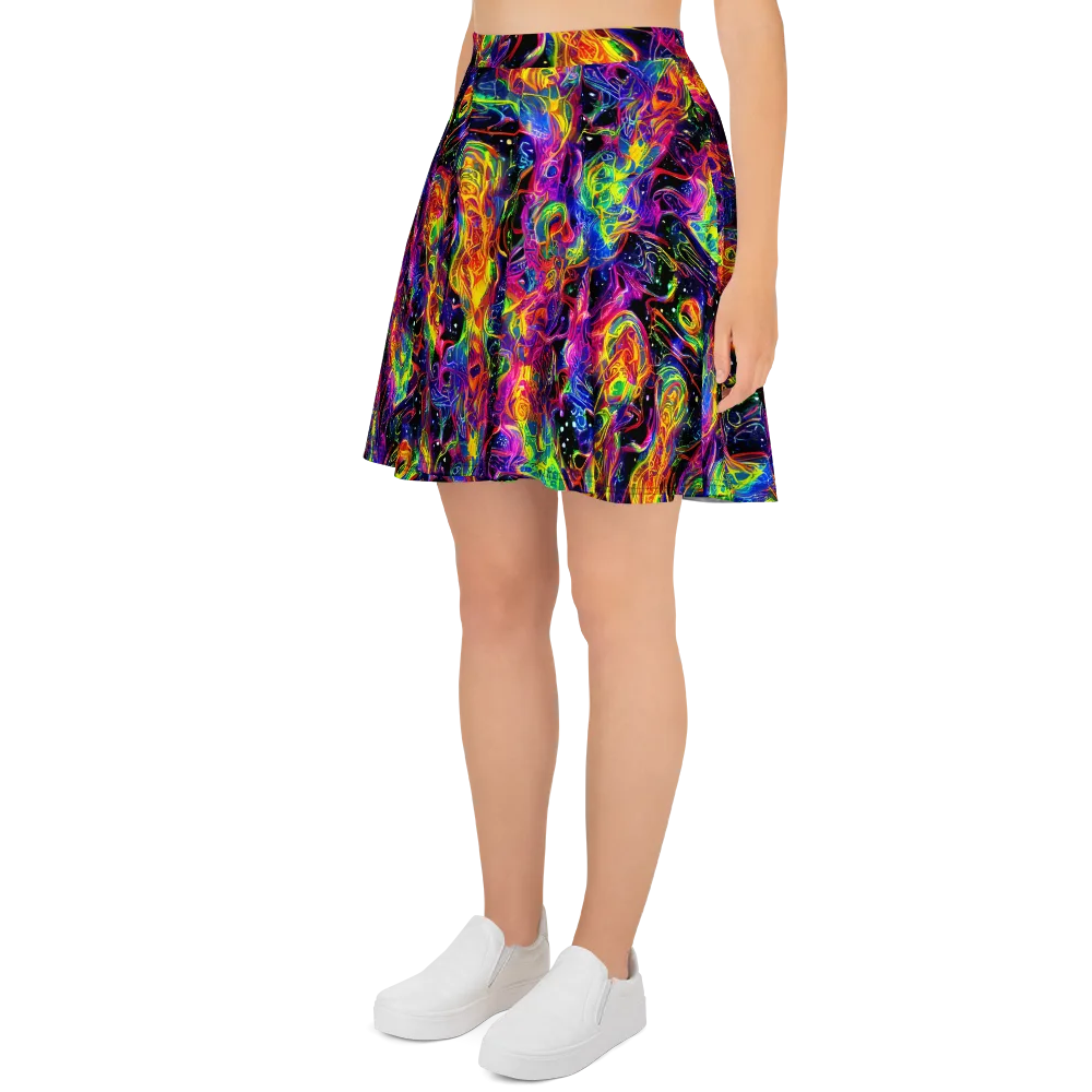 Hypercolor Dreamscape on Skater Skirt — Left