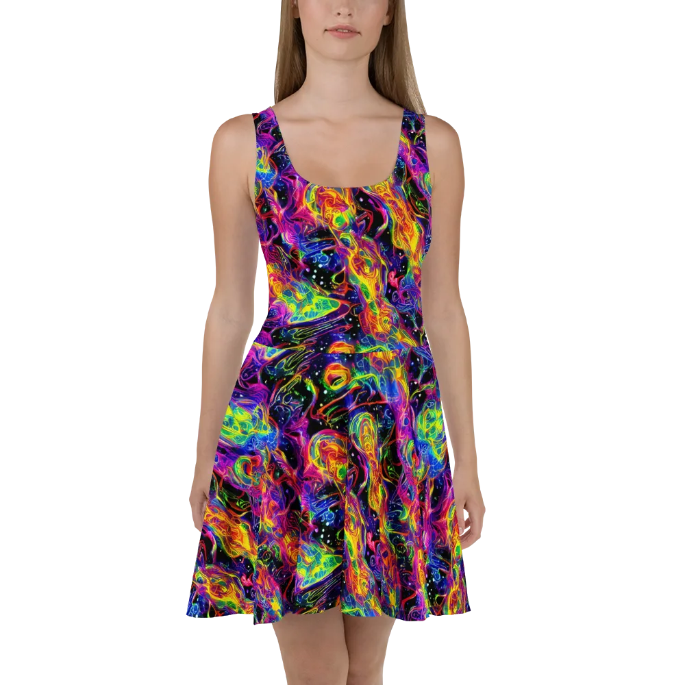 Hypercolor Dreamscape on Skater Dress — Front