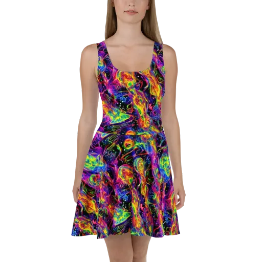 Hypercolor Dreamscape on a Skater Dress