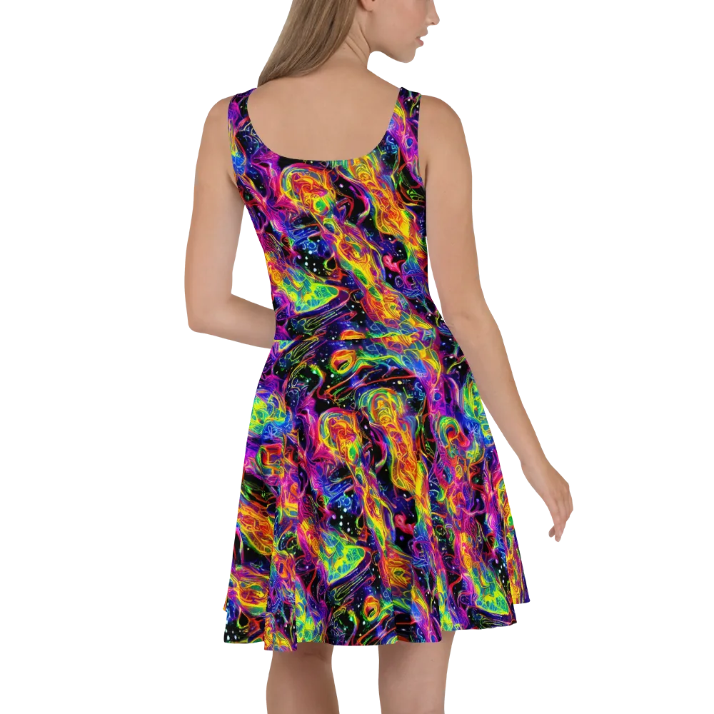 Hypercolor Dreamscape on Skater Dress — Back