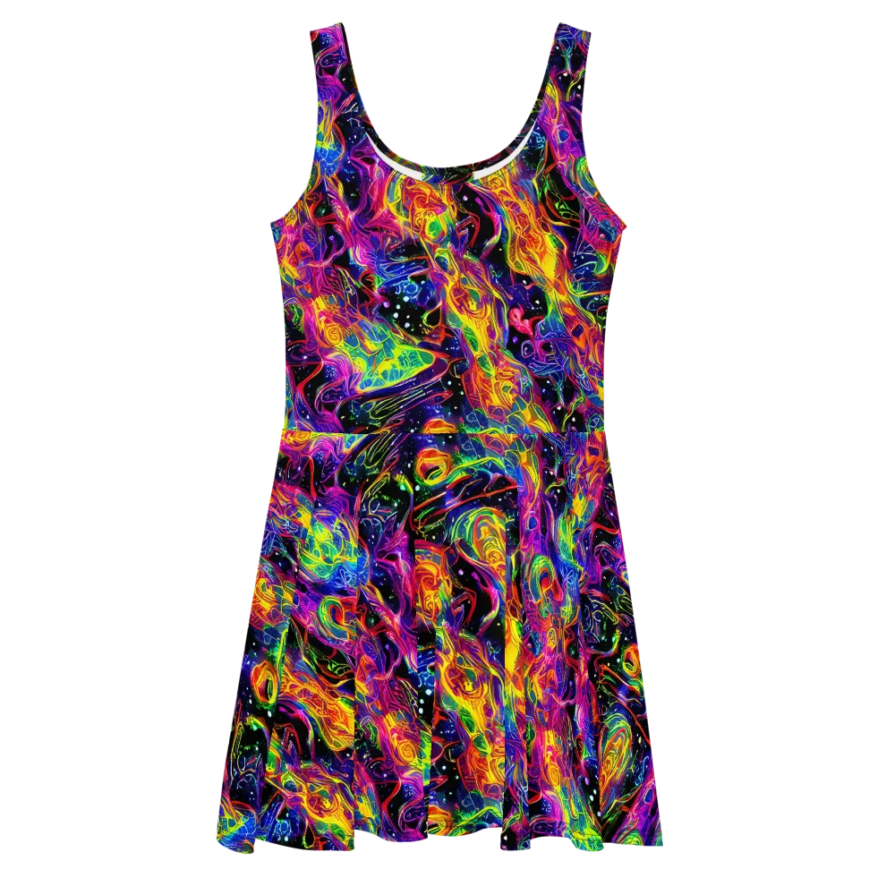 Hypercolor Dreamscape on Skater Dress — Front