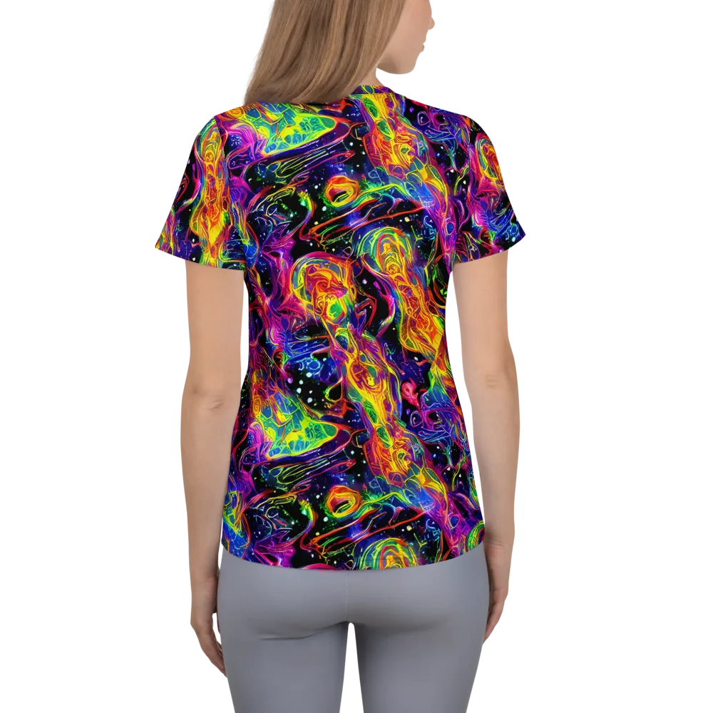 Hypercolor Dreamscape on Women's Athletic T-Shirt — Back