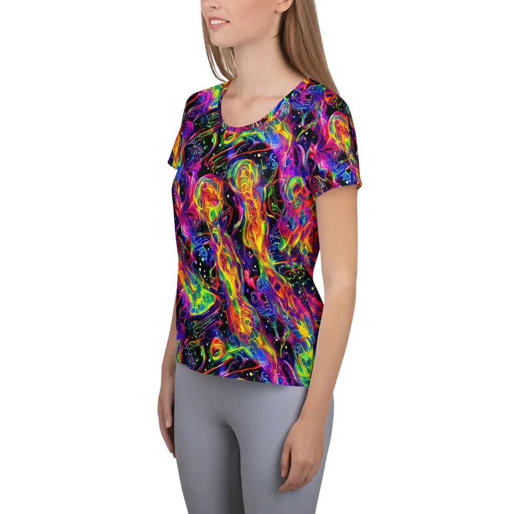 Hypercolor Dreamscape on Women's Athletic T-Shirt — Left