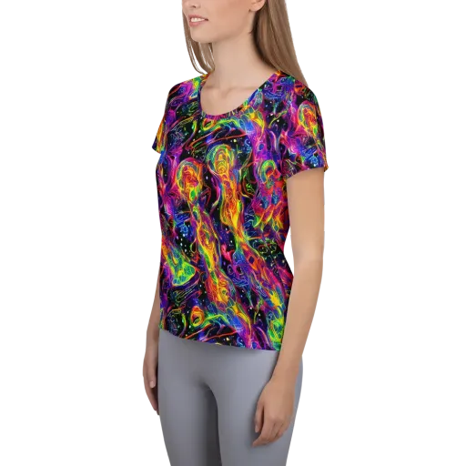 Hypercolor Dreamscape on a Women's Athletic T-Shirt