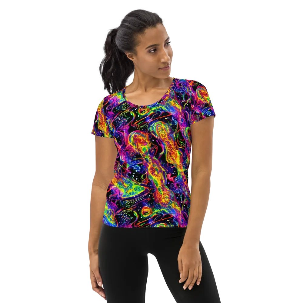 Hypercolor Dreamscape on Women's Athletic T-Shirt — Front