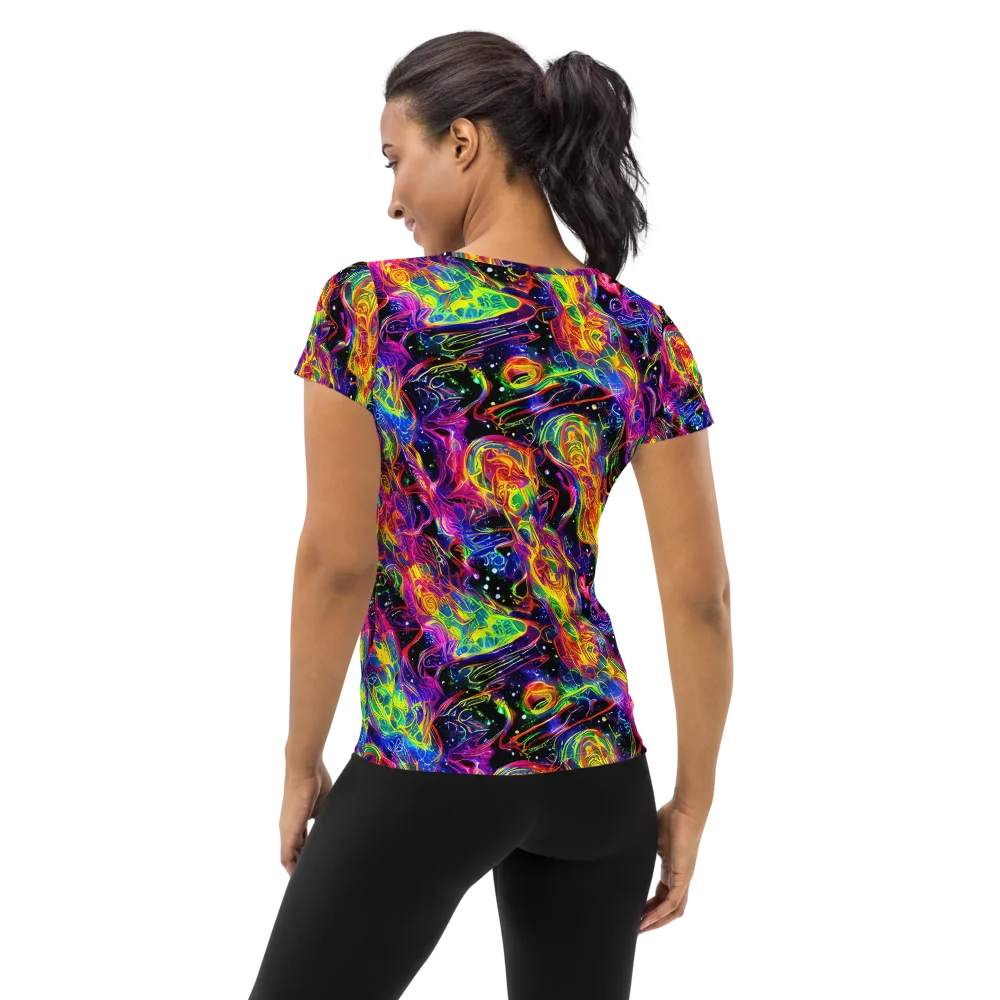 Hypercolor Dreamscape on Women's Athletic T-Shirt — Back