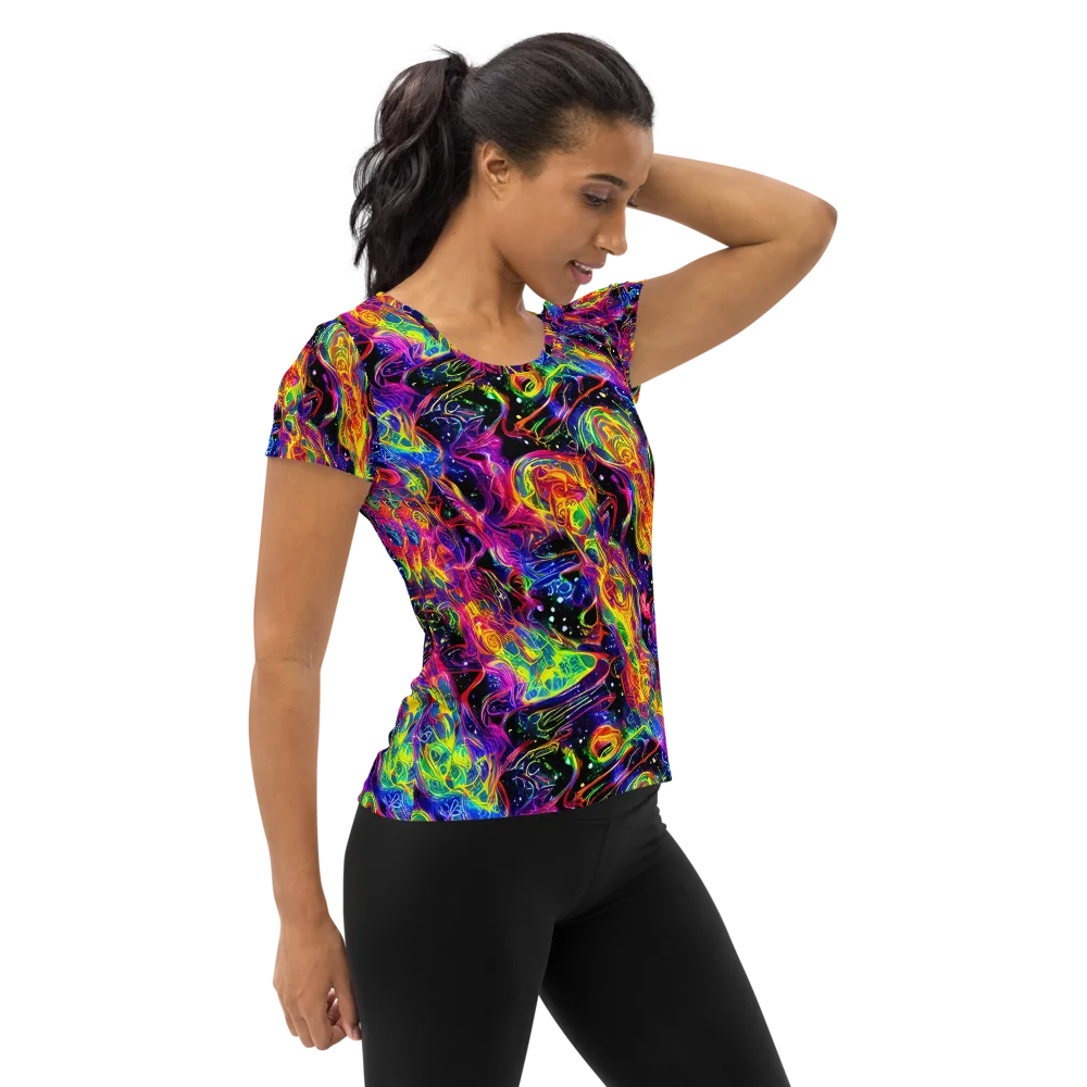 Hypercolor Dreamscape on Women's Athletic T-Shirt — Right