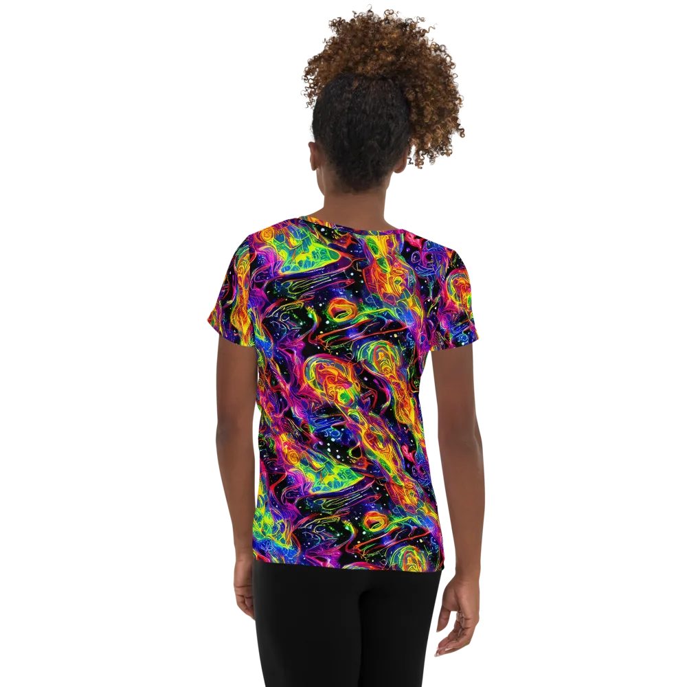 Hypercolor Dreamscape on Women's Athletic T-Shirt — Back