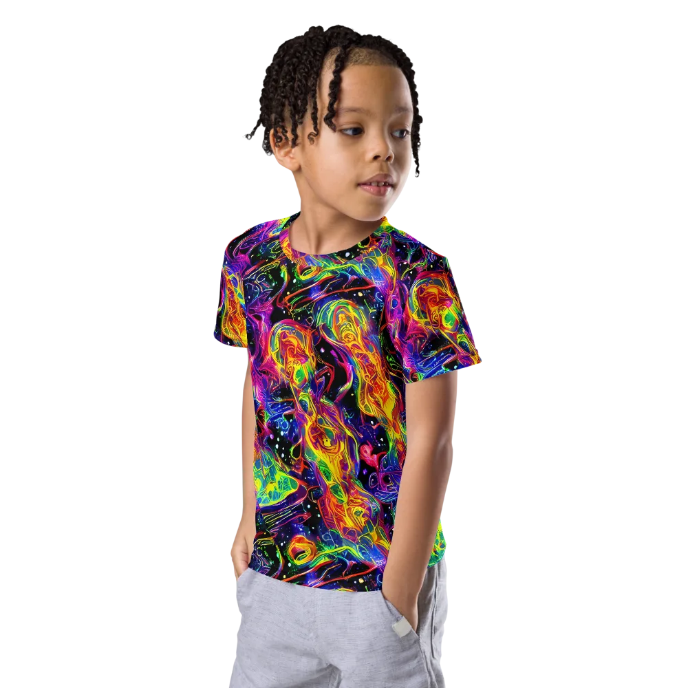 Hypercolor Dreamscape on Kids Crew Neck T-Shirt — Left Front