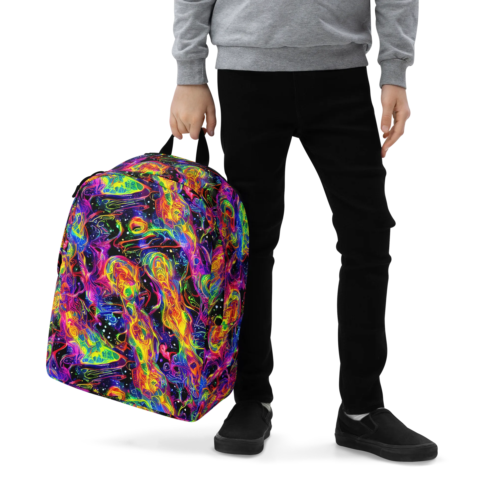 Hypercolor Dreamscape on Minimalist Backpack — Zoomed-in