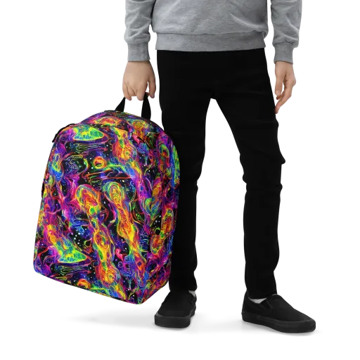 Hypercolor Dreamscape on a Minimalist Backpack