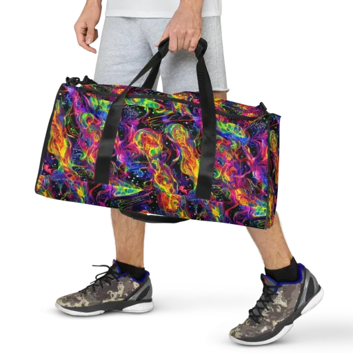 Hypercolor Dreamscape on a Duffle Bag