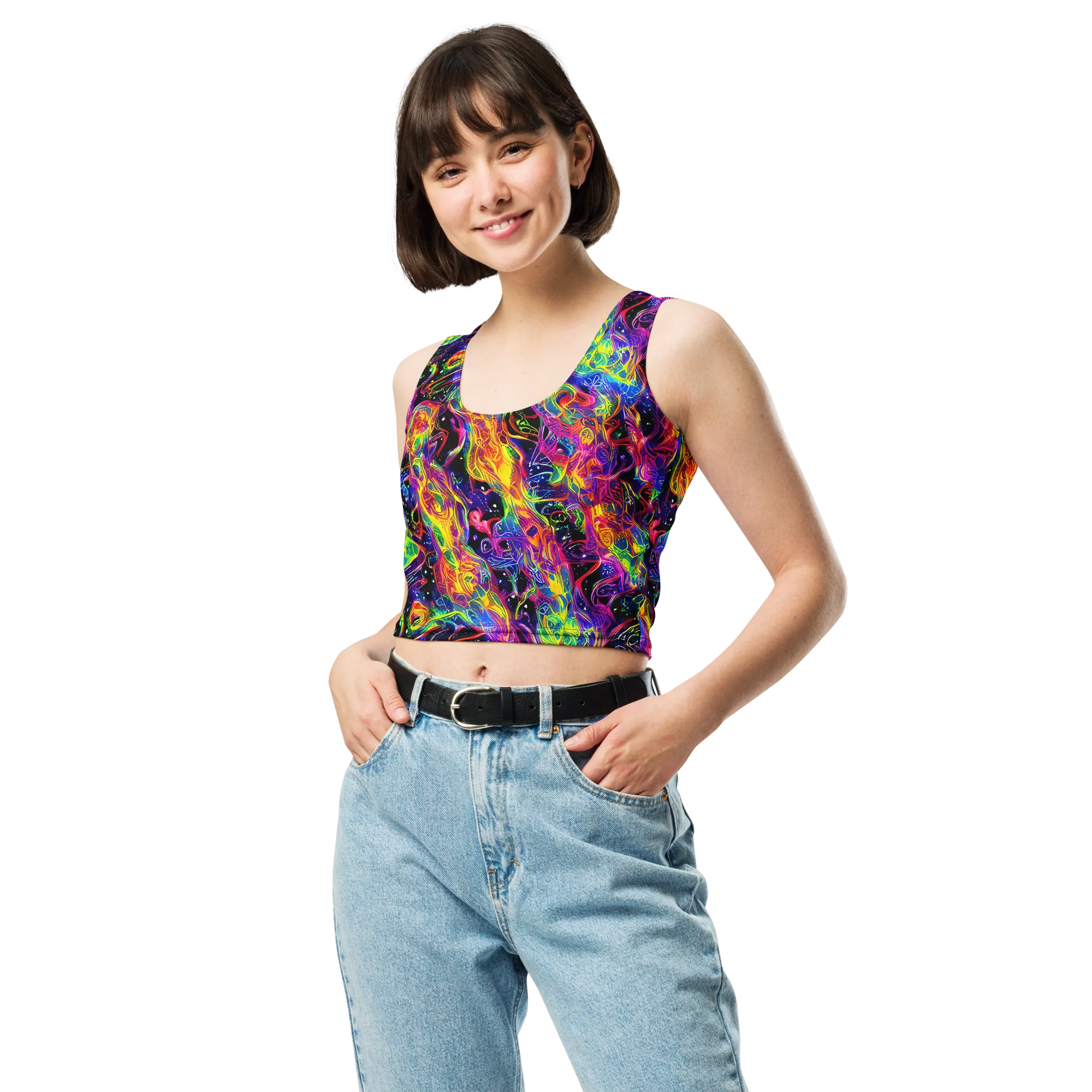 Hypercolor Dreamscape on Crop Top — Front