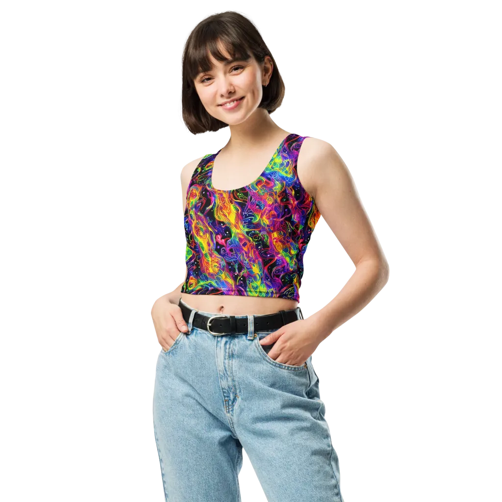 Hypercolor Dreamscape on Crop Top — Front